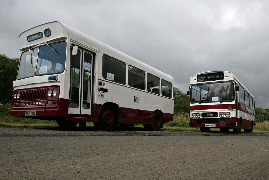 LRT Buses at Lathalmond Vintage Bus Museum, August 2009