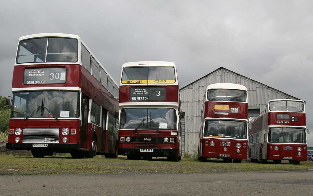 LRT Buses at Lathalmond Vintage Bus Museum, August 2009