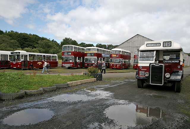 LRT Buses at Lathalmond Vintage Bus Museum, August 2009