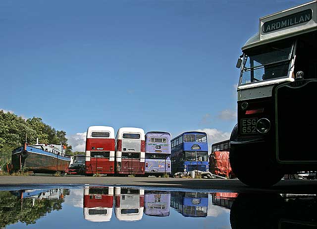 LRT Buses at Lathalmond Vintage Bus Museum, August 2009