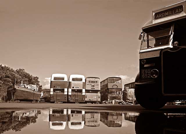 LRT Buses at Lathalmond Vintage Bus Museum, August 2009