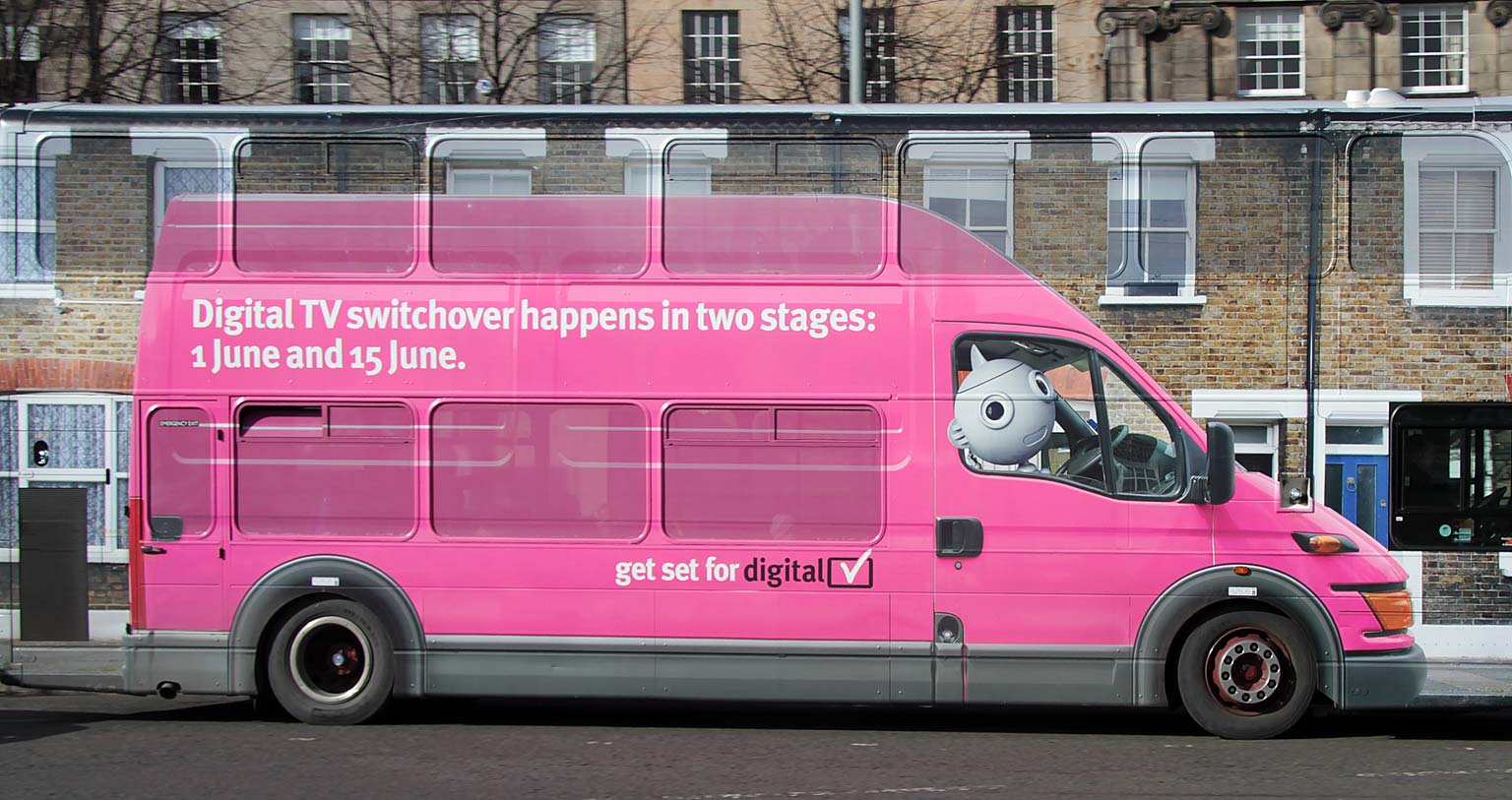 Lothian Buses  -  'All OverAdverts' on buses  -  Bus 785  -  Digital TV Switchover