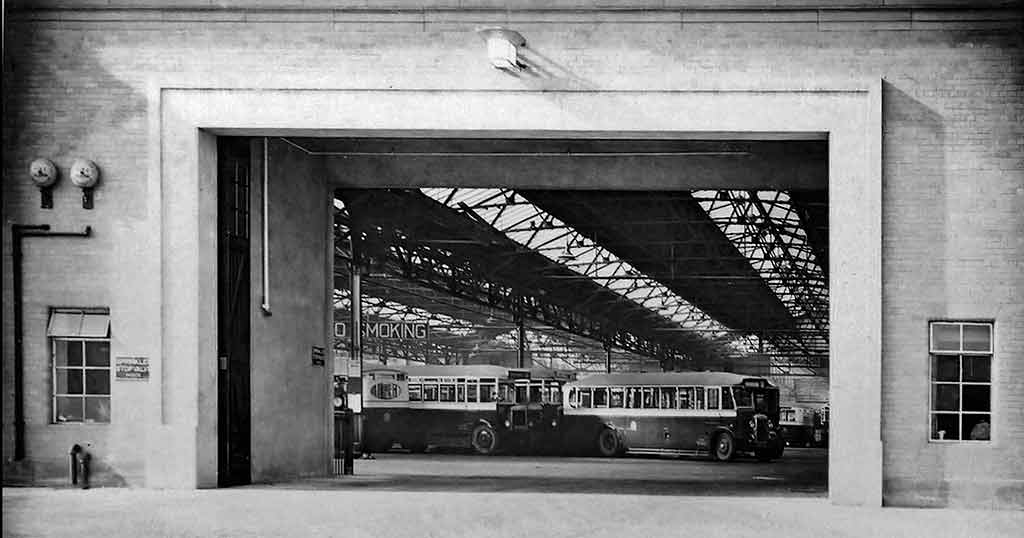 Buses in Annandale Street Depot.  Wuld this photo have been taken around 1930s?