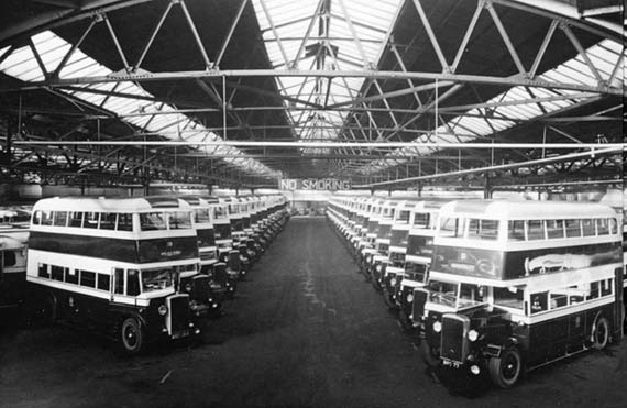 Edinburgh Corporation Transport Bus Depot  -  Close-up