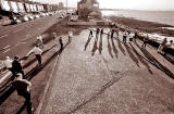 Open-top bus excursion to North Berwick - Photo stop at Eastfield Terminus, Joppa