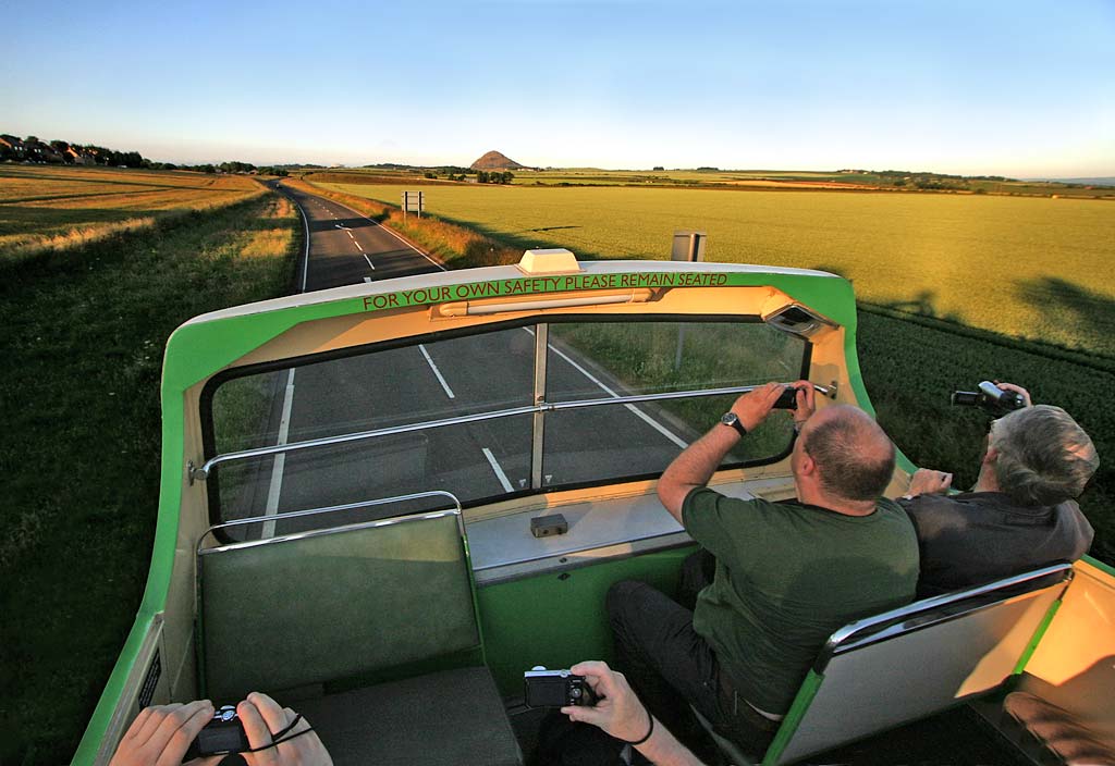 Open-top bus excursion to North Berwick - near Dirleton