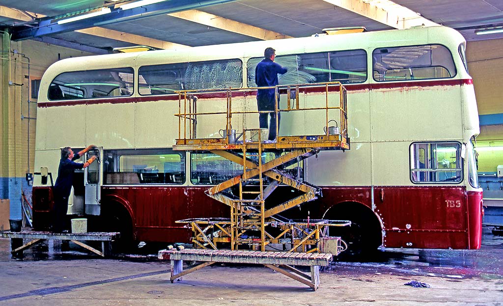 Lothian Region Transport Paint Shop at Seafield, 1994