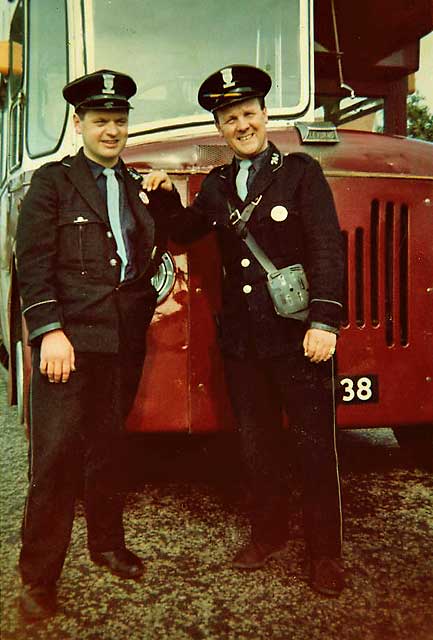 Silverknowes Bus Terminus  -  Driver and Conductor  -  1964