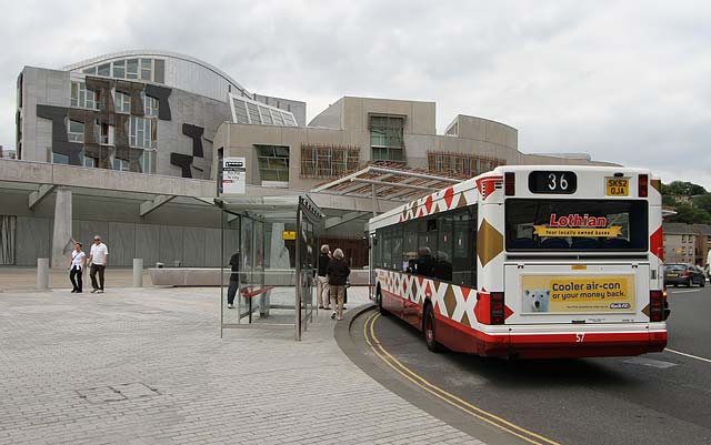 Lothian Buses  -  Terminus  - The Scottish Parliament & Holyrood  -  Route 36