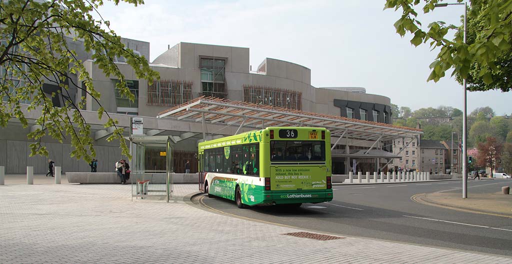 Lothian Buses  -  Terminus  - The Scottish Parliament & Holyrood  -  Route 36