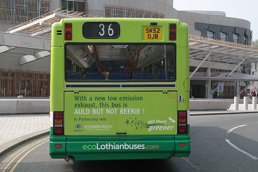 Lothian Buses  -  Terminus  - The Scottish Parliament & Holyrood  -  Route 36