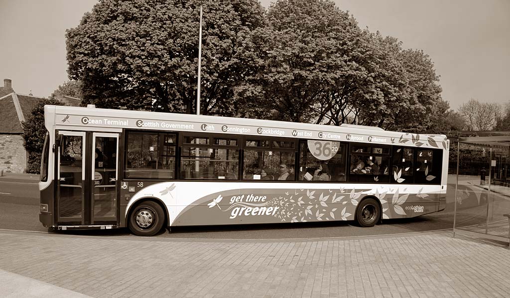 Lothian Buses  -  Terminus  - The Scottish Parliament & Holyrood  -  Route 36