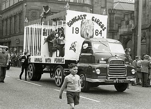 One of the lorries in the Leith Carnival, 1964