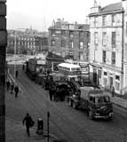 Transformer from Bruce Peebles passing through Stockbridge in October 1967