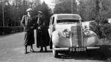 Bryan Gourlay's gran and his dad on a trip to Blairgowrie by Hillman