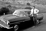 Douglas William Garry beside Arthur's Seat in Holyrood Park, standing beside the Vauhall cresta that his dad bought second hand in 1969