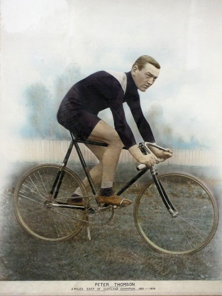 Peter Thomson  -  3 Mile Cycling Champion  -  East of Scotland, 1905-06