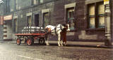 St Cuthbert's horse-drawn milk delivery cart, Gorgie Road, 1971
