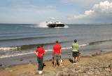 Hovercraft approaching Portobello, during the second day of trials for the Portobello-Kirkcaldy service  -  July 17, 2007
