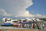 Another full load of passengers board the hovercraft at  Portobello, during the second day of trials for the Portobello-Kirkcaldy service  -  July 16, 2007