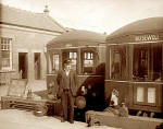 The end of the line at Corstorphine Station in the 1950s