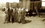 A group of six railway cleaners at Craigentinny