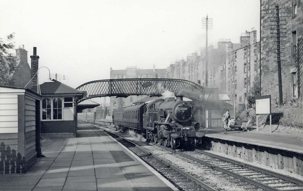 Railways  -  Passenger Train at Merchiston Station, Edinburgh