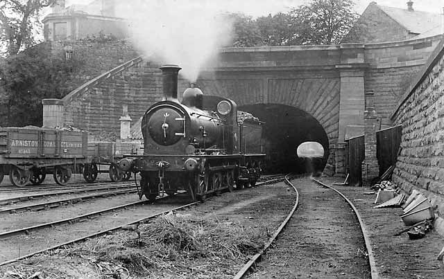 An engine emerges from the southern end of Rodney Street Tunnel - 1904