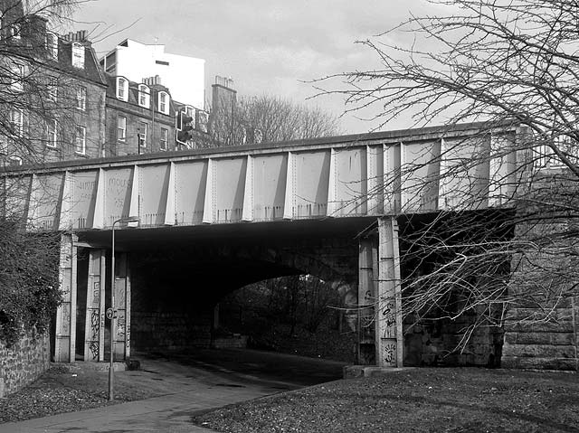 The site of Junction Road Station and the bridge under Great Junction Street - 2011