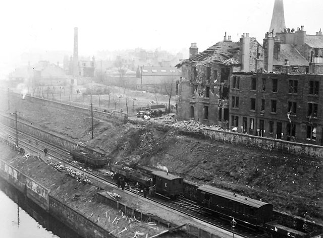 Junction Bridsge Station + Largo Place - Air Raid Damage, 1941