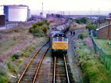 A train at Texaco Sidings, Granton  -  1980