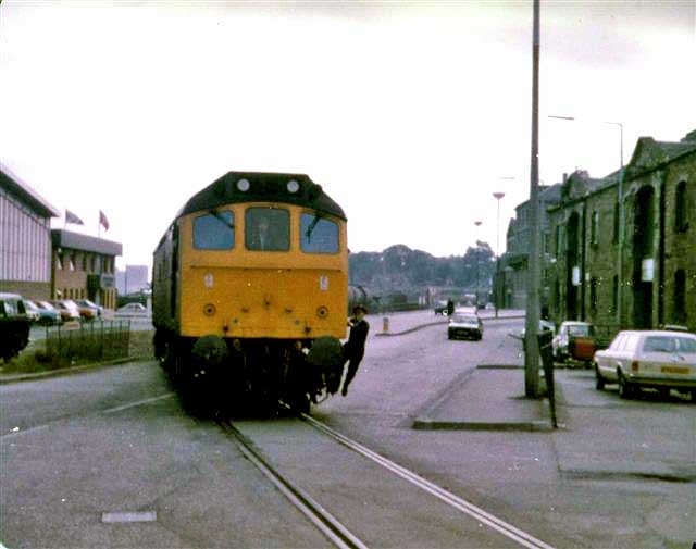 Oil Train at Texaco Sidings, Granton  -  1980