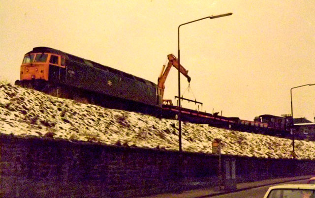 Railway line to the west of Trinity Bridge, between Trinity and Granton Stations, 1986 - as the railway lines were being lifted