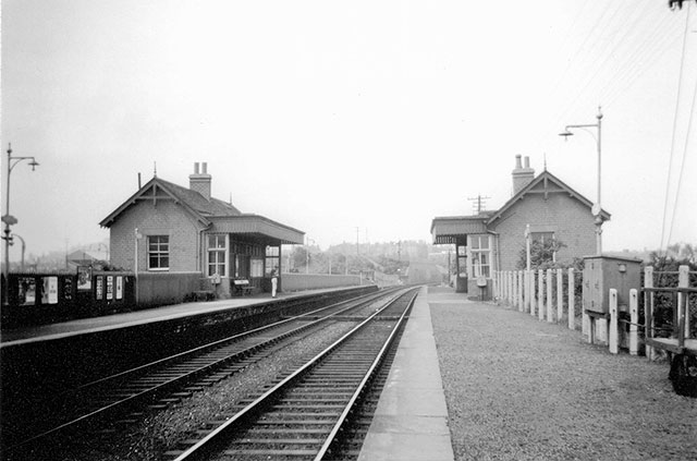 Piershill Station, Edinburgh, looking west  -  early-1964