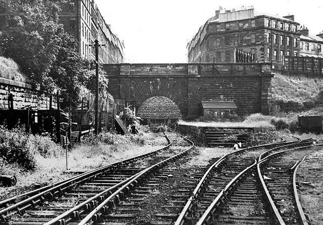 Scotland Street Station photographed around 1960
