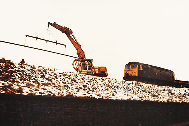 Railway line to the west of Trinity Bridge, between Trinity and Granton Stations, 1986 - as the railway lines were being lifted