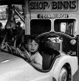 Roundabout at Burntisland - Probably 1950s  -  'Shop at Binns'