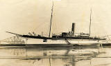 Hospital Ship Sheelah, with the Forth Bridge in the background