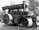 Steam Roller and gang including probably Percy James Hambly as a young man