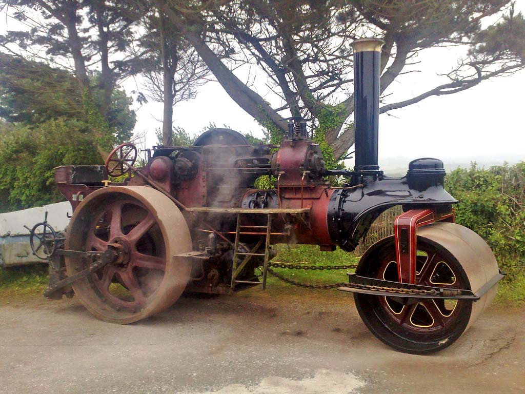 Former Edinburgh Corporation Steam Roller, Reg No SF 5348 - now owned by Mark Fellows, Cornwall