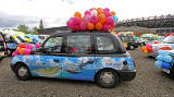 Edinburgh Taxi Trde Children's Outing, 2012  -  Decorated Taxis in the Car Park at Murrayfield