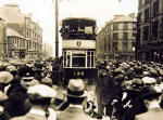 Pilrig  -  The Official Party crosses the Edinburgh/Leith boundary at Pilrig on 20 June 1922  - the first day of operation of through trams between Edinburgh and Leith