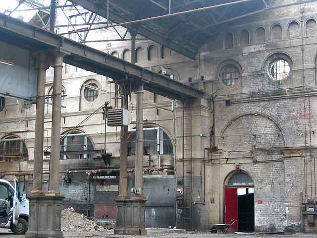 The site of the old winding engine at Shrubhill depot, photographed in 2007