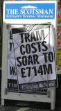 Poster  -  Tram costs soar to £714m
