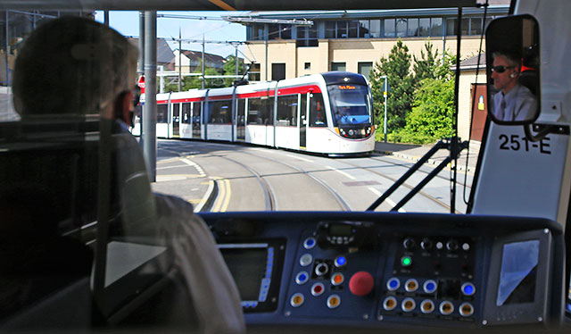 Tram Testing in and around St Andrew Square  -  February 27, 2014