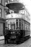 Alex Pringle and his tram in Newhaven Road