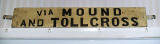 Edinbrgh Tram Destination Board  -  "via Mound and Tollcross"