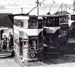 Trams at Granton Square  -  zoom-in