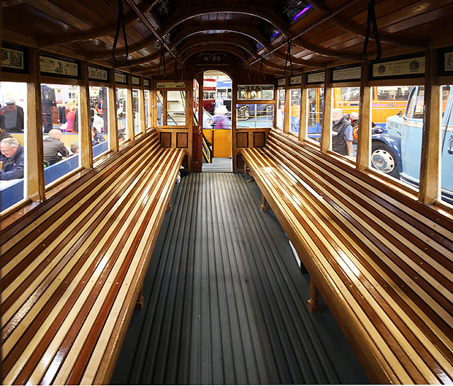 Edinburgh Street Tramway Copany  -  Horse-drawn Tram  -  Restored 2012  -Seen here at Lathalmond Vintage Bus Museum, August 2013