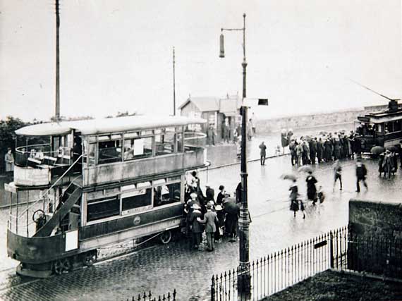 Edinburgh Cable Car and Musselburgh Electric Tram at Joppa